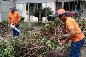 Força-tarefa da Prefeitura trabalha para recuperar danos provocados pelo temporal